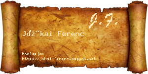 Jókai Ferenc névjegykártya