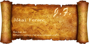 Jókai Ferenc névjegykártya
