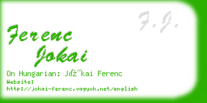 ferenc jokai business card